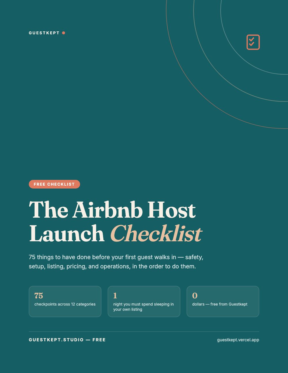 The Airbnb Host Launch Checklist cover